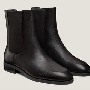 Stuart Weitzman Black Leather Ankle Boots
